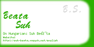 beata suh business card